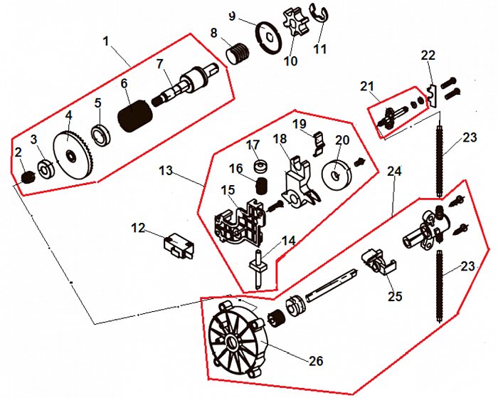 3 ЗВЕЗДОЧКА - ШЕСТЕРНЯ - МАСЛОНАСОС ЭЛЕКТРОПИЛА CHAMPION 420N-16