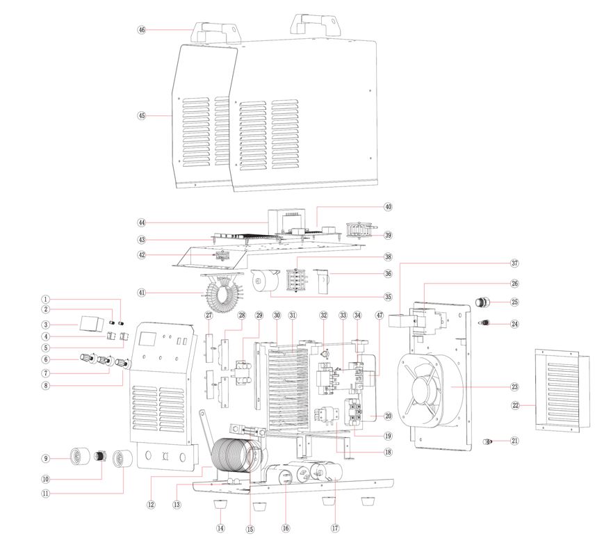 ЗАПЧАСТИ ДЛЯ ИНВЕРТОРА СВАРОЧНОГО ELITECH АИС 400Т