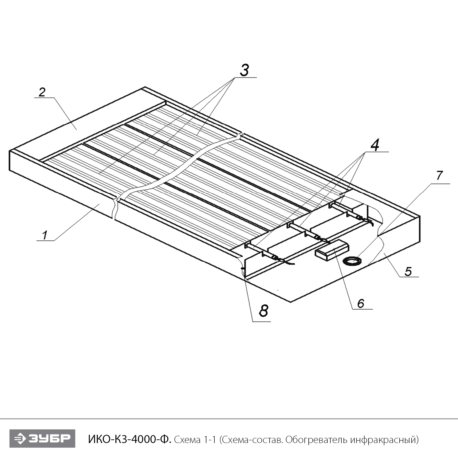Обогреватель инфракрасный ИКО-К3-4000-Ф